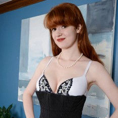 Busty Redhead Abbey Rain Plays With BBC At Gloryhole